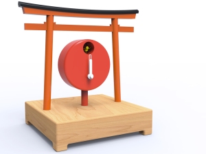 orologio-legno-Torii-big-singola-legno-giappone-minimal-torii-bibidesign